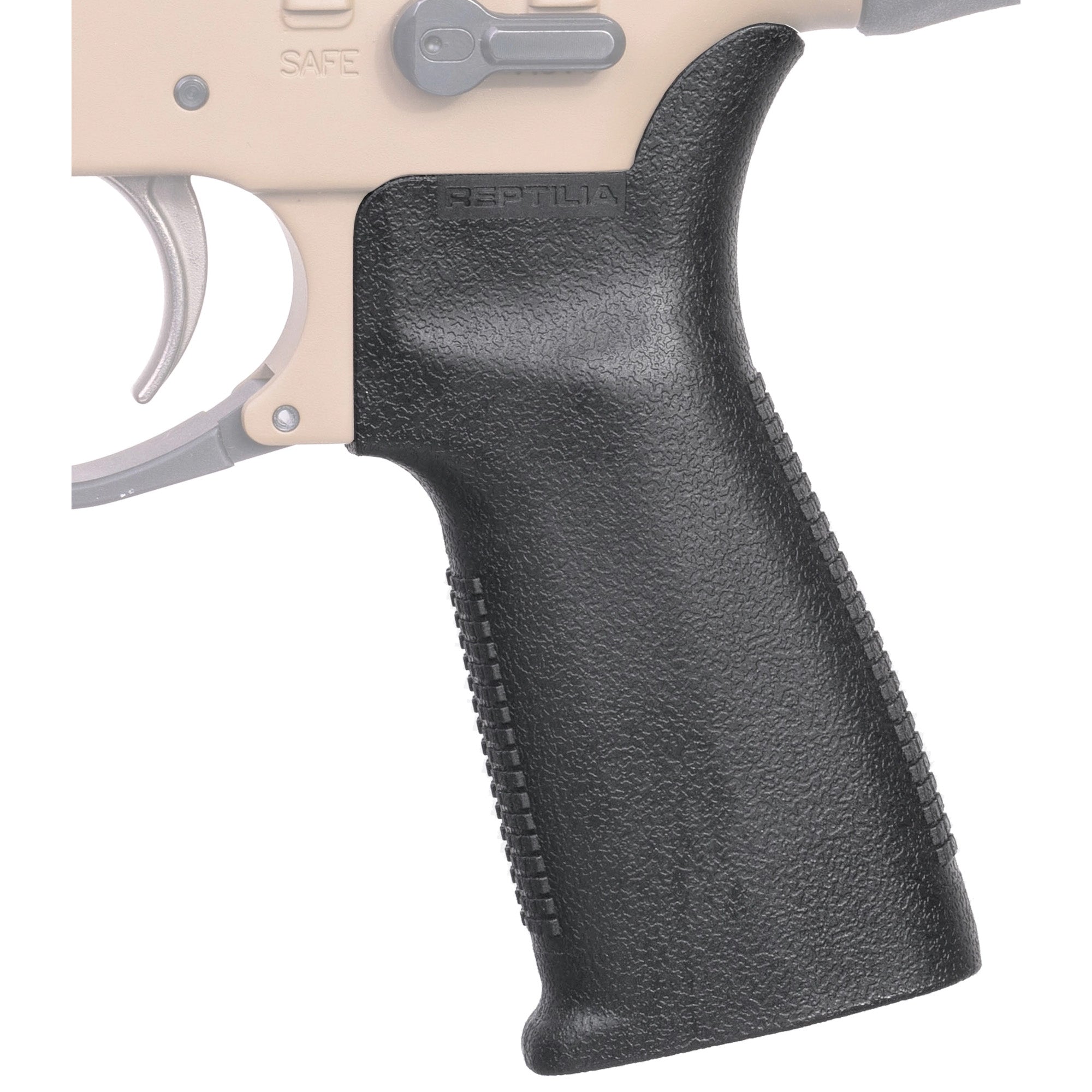 Reptilia CQG-L AR Pistol Grip in Black – Enhanced Ergonomics for Compact Rifles and Pistols