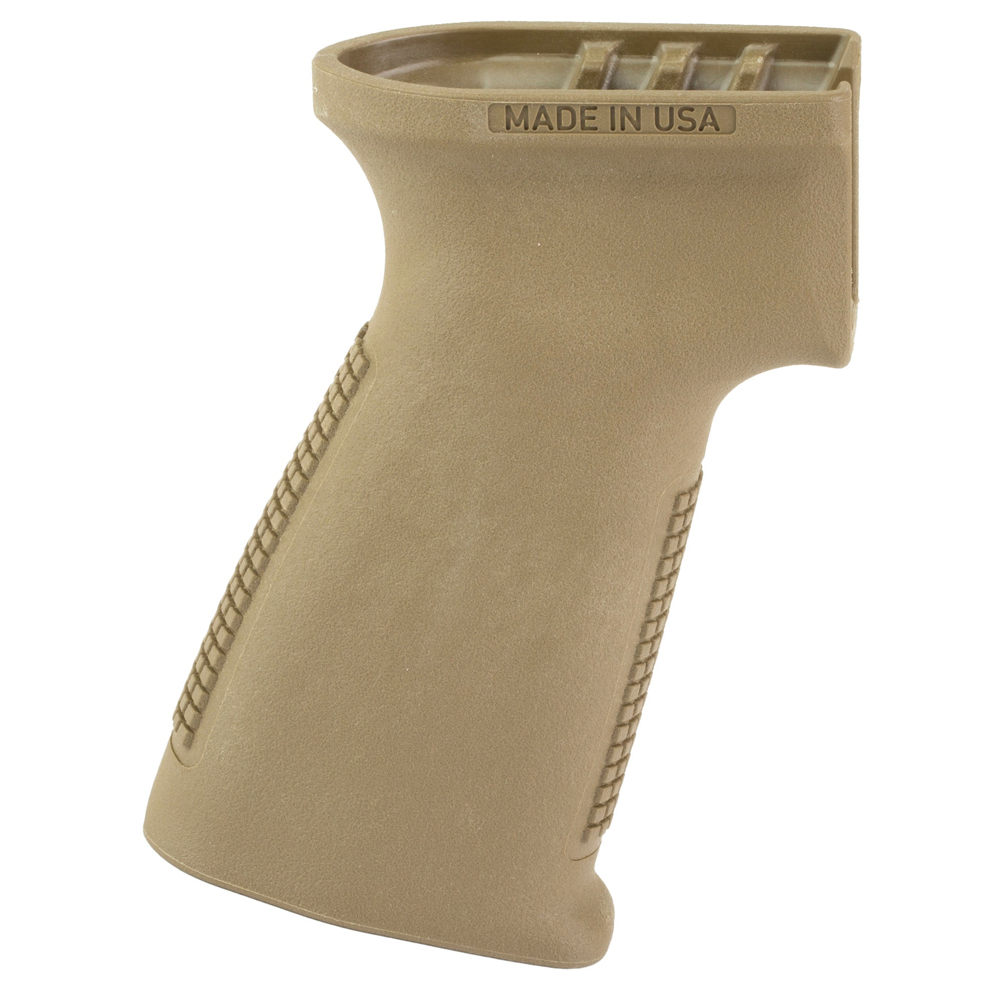 Reptilia CQG Pistol Grip for AK - Brown, Reinforced Nylon with Anti-Slip Texture