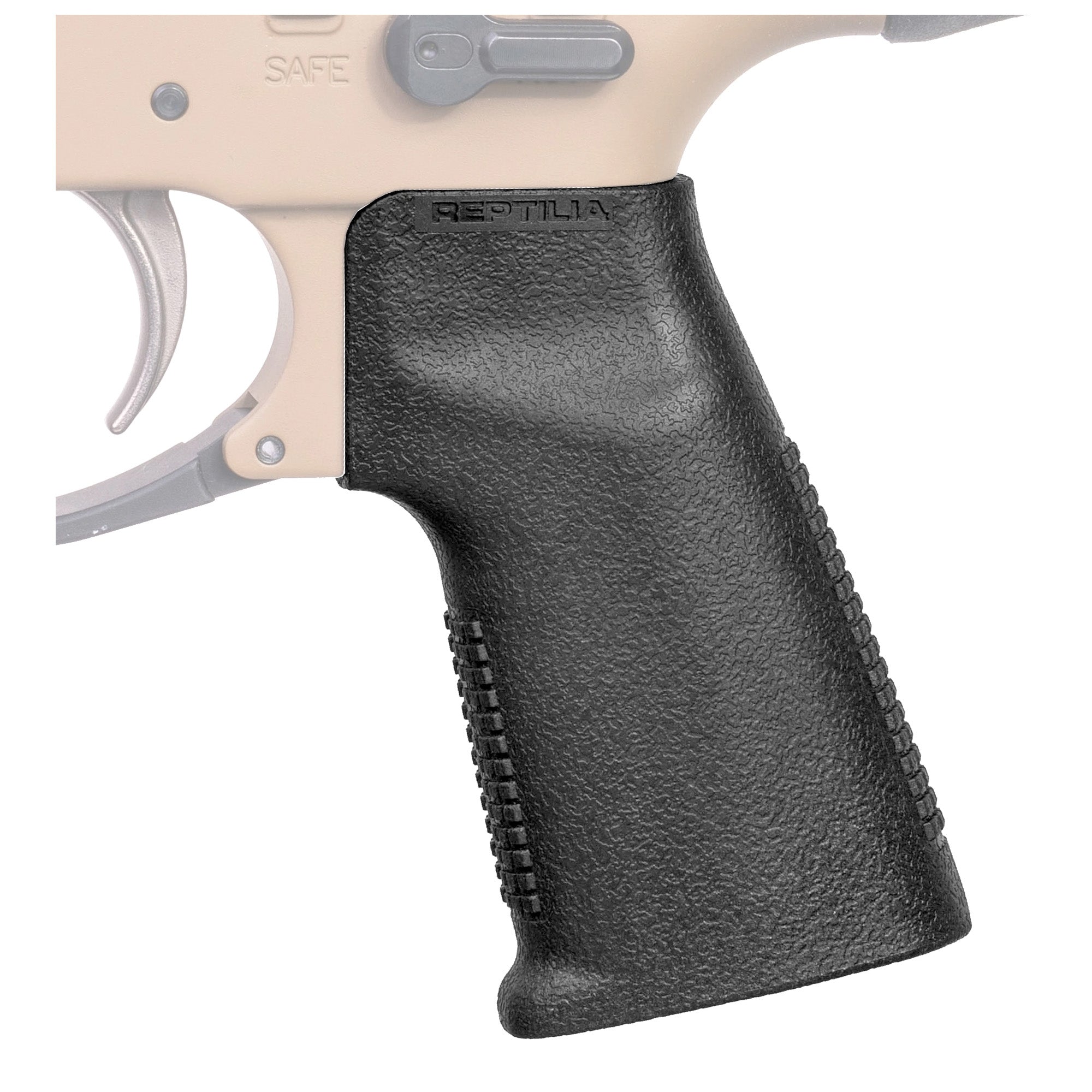 Reptilia CQG-NB AR Pistol Grip Black – No-Beavertail Compact Rifle and Pistol Grip
