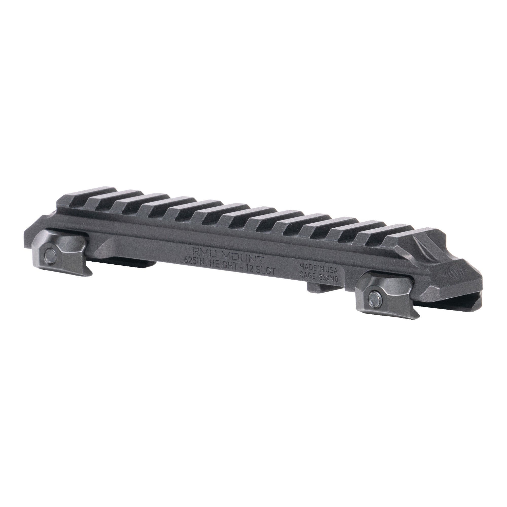 Reptilia RMU Mount 12 Slot .625 Black Riser for Enhanced Optic Positioning