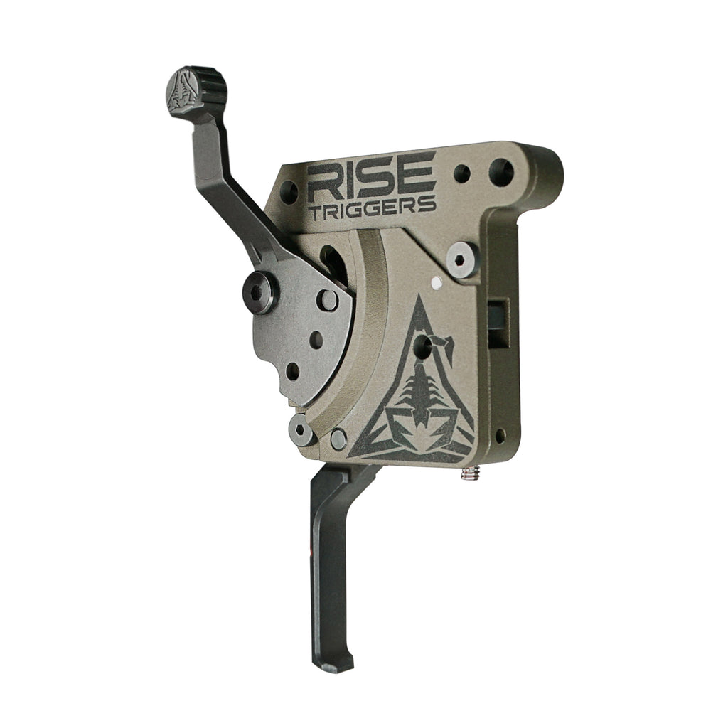 Rise Armament Reliant Pro R700 Flat Dark Earth Trigger - Easy-Adjust Safety and Drop-In Fit for Remington 700