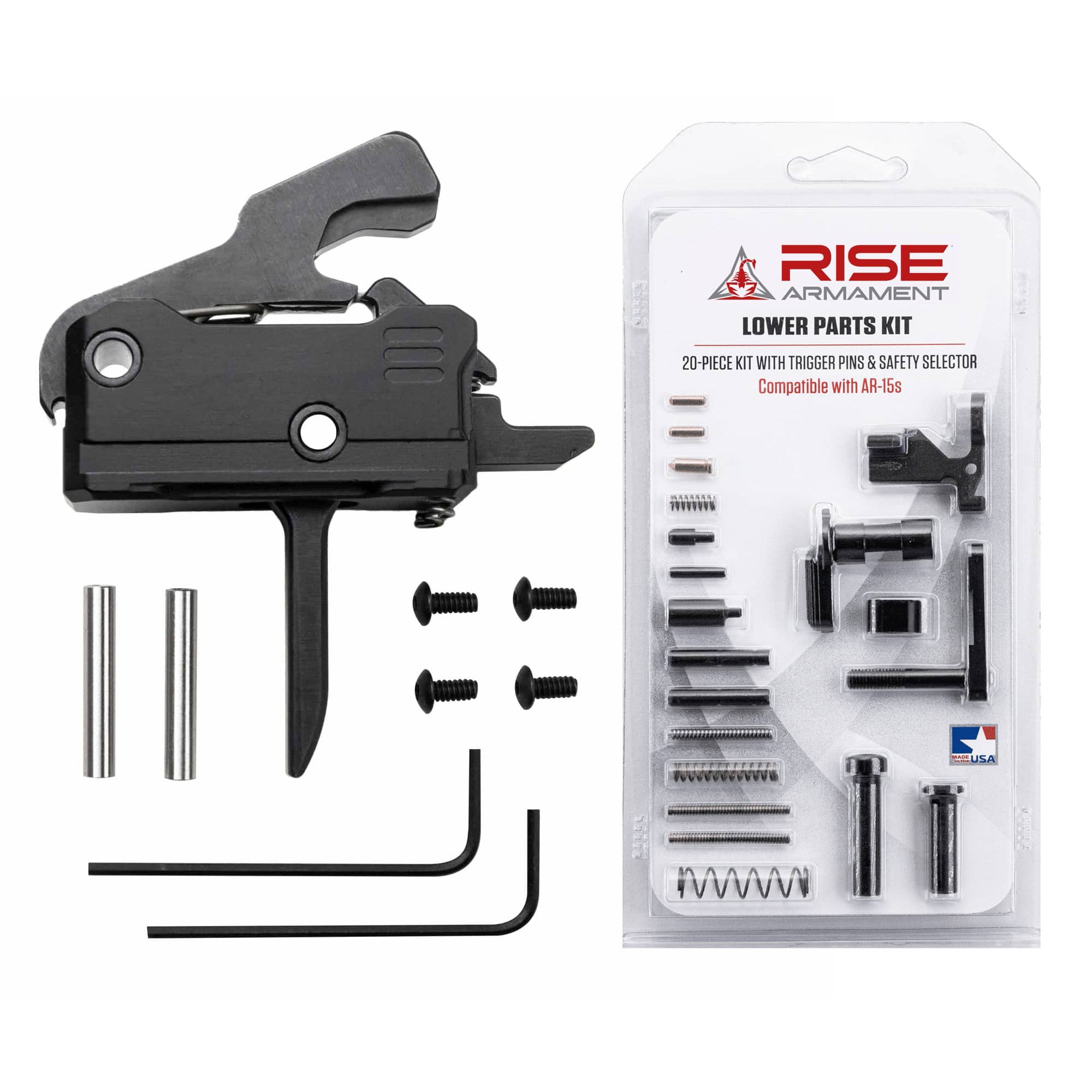 Rise Armament RAVE T017F-12003 Flat Trigger for AR-15 Platforms