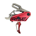 Rise Armament RISE REV 535 Slide-and-Snap AR Trigger – Silver and Red Finish