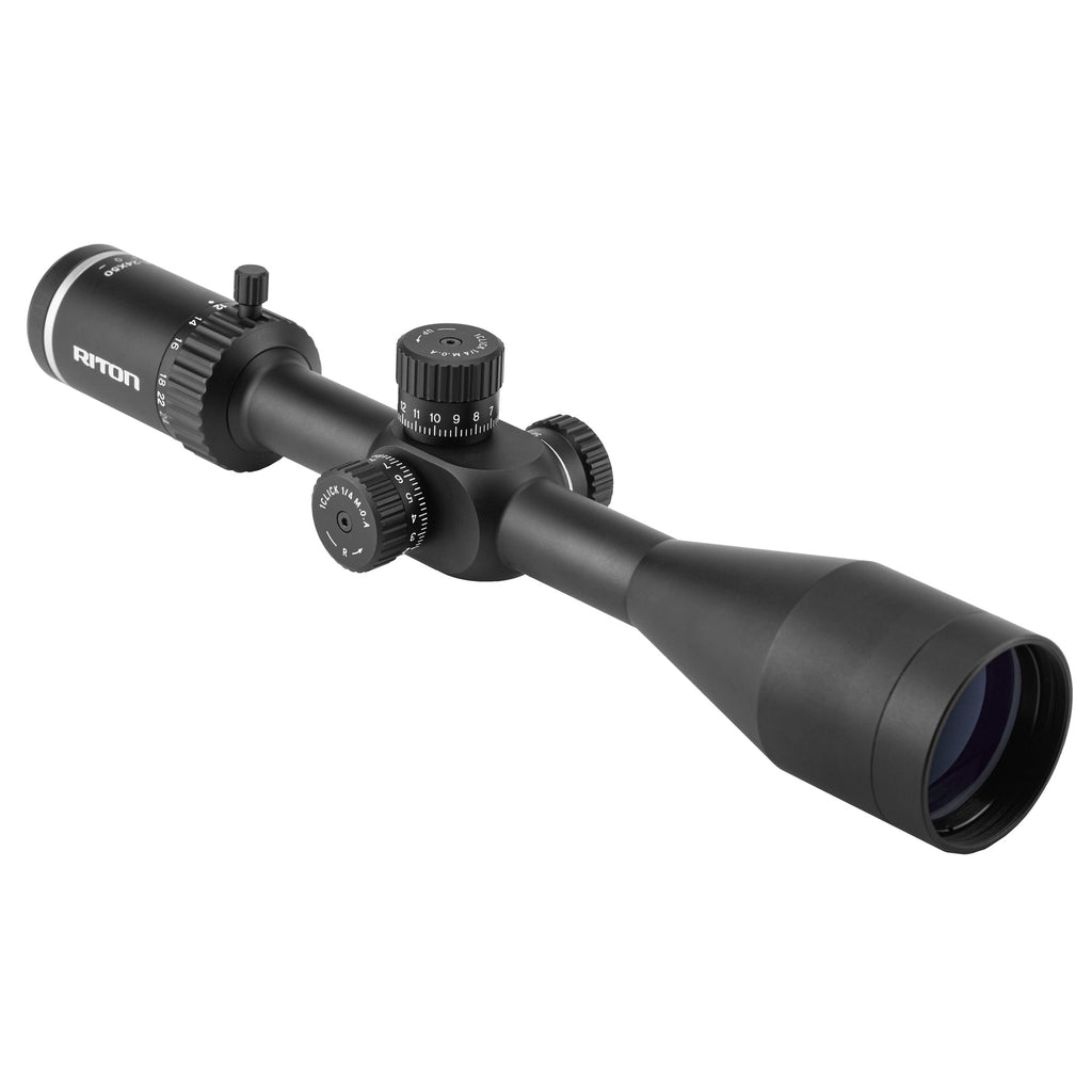Riton Optics 1 Conquer Series 6-24x50 FFP Rifle Scope with HD Glass and R3 Zero Stop Turrets