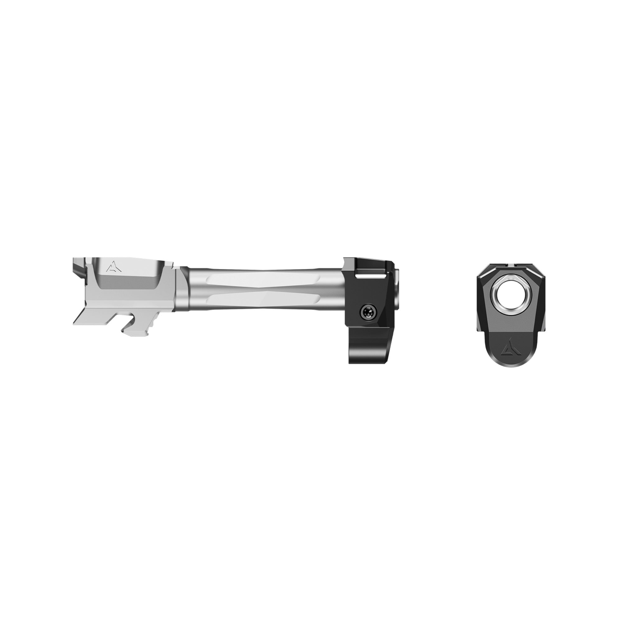 Radian Weapons RAMJET Afterburner and Ramjet Micro Compensator for Glock 43X in Black and Gray