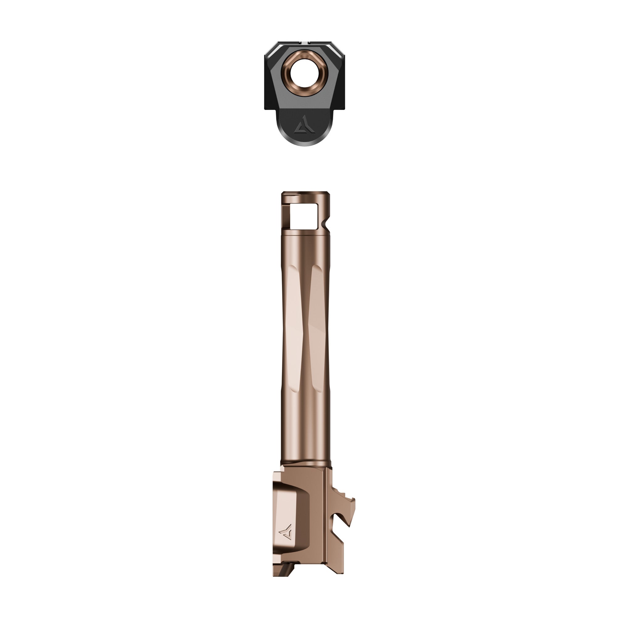Radian Weapons RAMJET Afterburner and Ramjet Micro Compensator for Glock G26 Gen5 in Bronze
