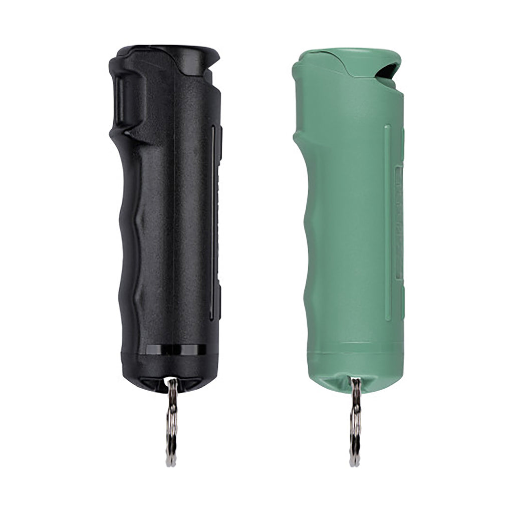 Sabre Flip Top Gel Pepper Spray - 0.54 oz Black and Green, Law Enforcement Grade Personal Safety Tool