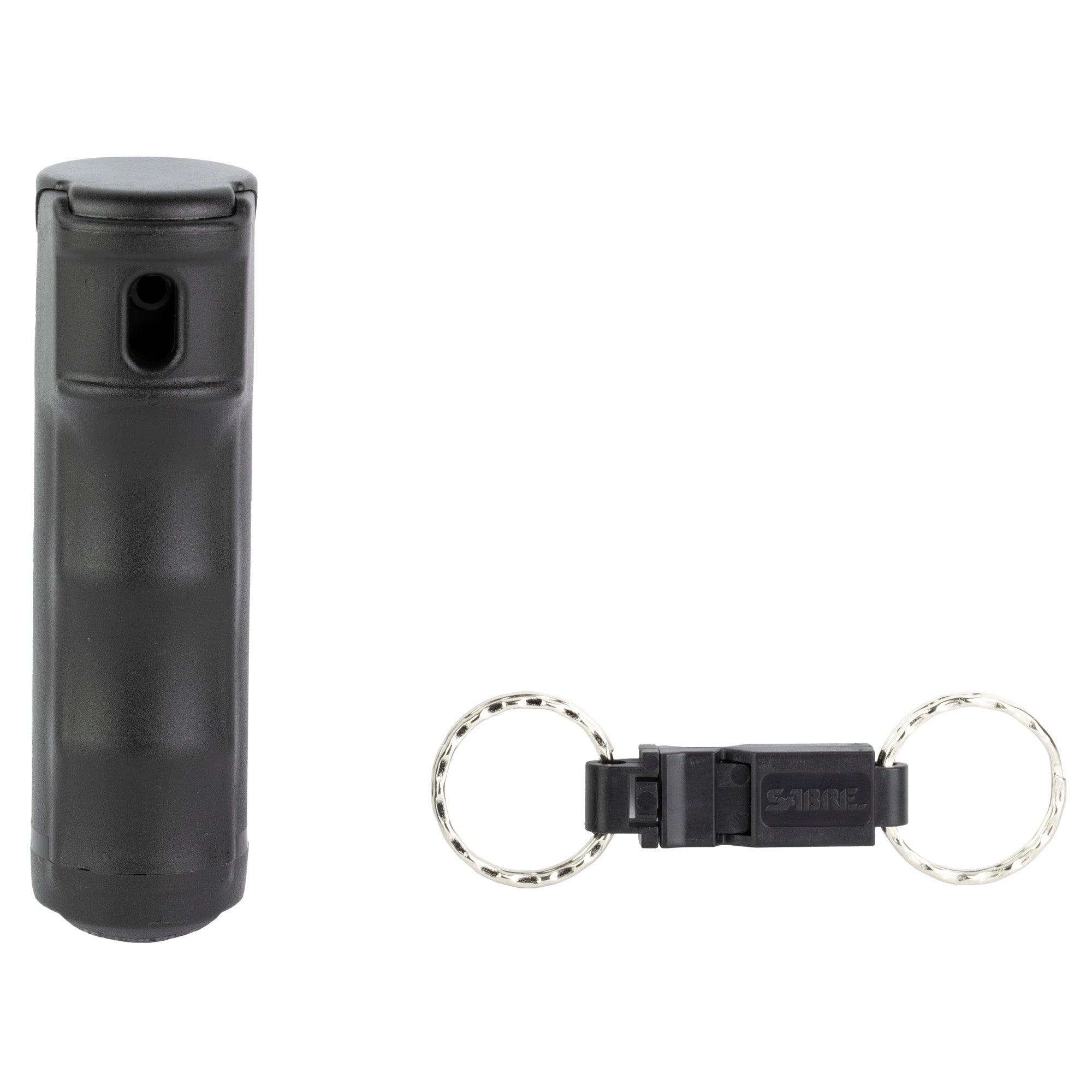 Sabre Pepper Gel with Quick Release Whistle Keychain – 0.54 oz Black Self-Defense Spray