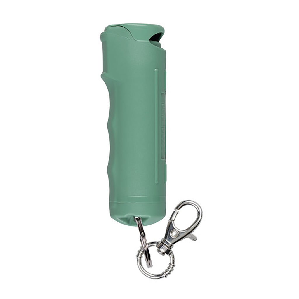 Sabre Flip Top Gel Pepper Spray – Sage Green, 0.54 oz with Clip