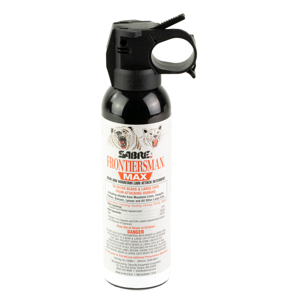 Sabre Frontiersman MAX 7.9 oz Bear & Mountain Lion Spray - EPA Approved Defensive Pepper Spray