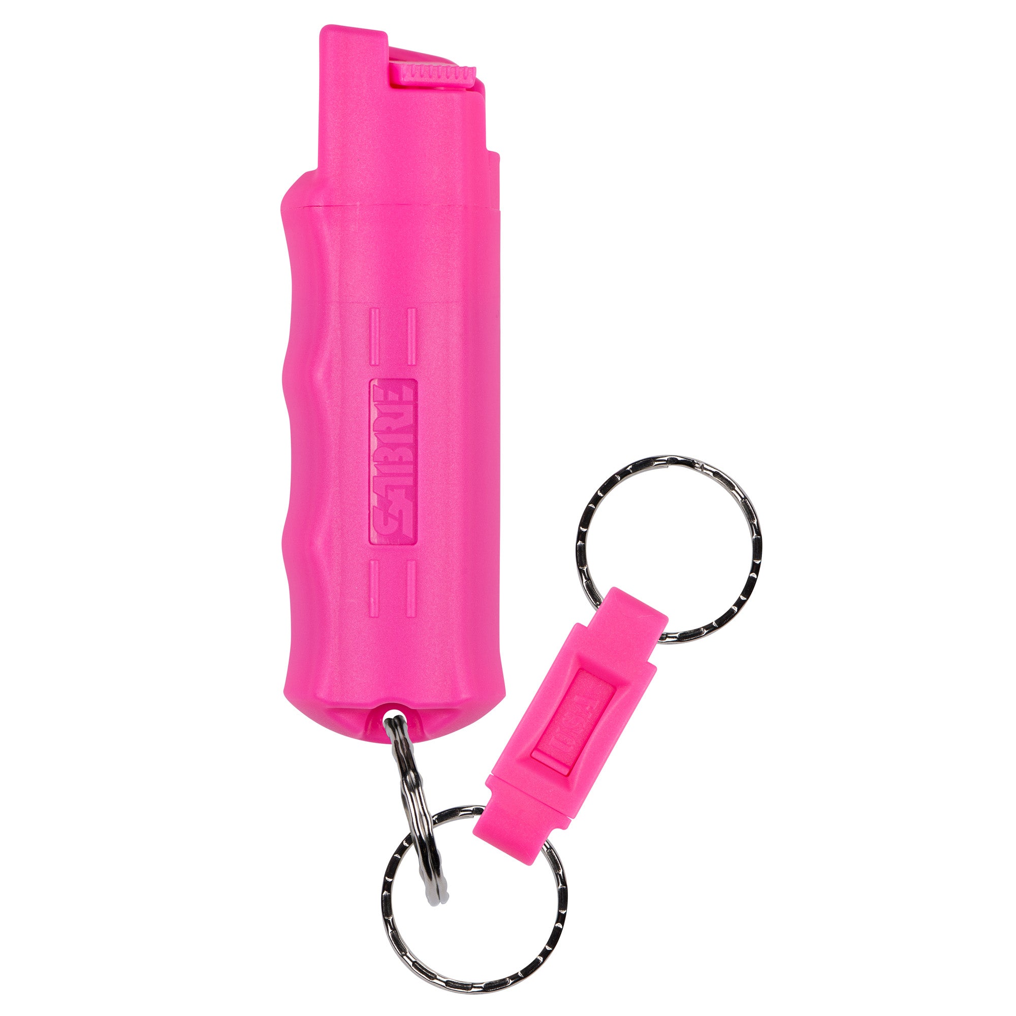 Sabre Pepper Gel Key Ring Spray with Fast Flip Top – Pink, 0.54 oz