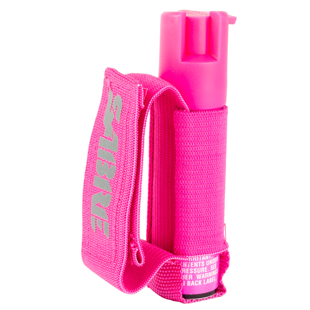 Sabre The Runner Pink Pepper Gel with Belt Clip - Police-Strength Self-Defense Spray, 0.67 oz