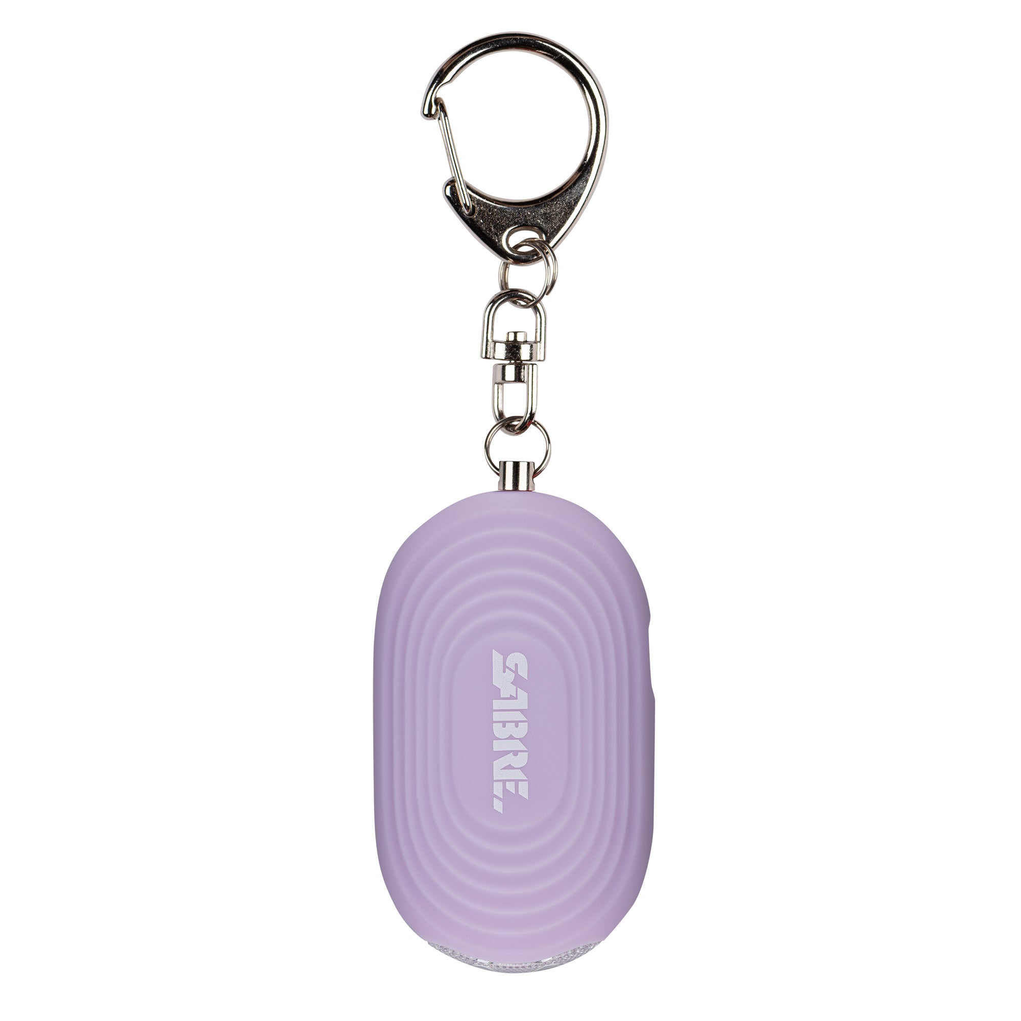 Sabre 2-in-1 Personal Alarm with LED Light and Snap Hook – Purple