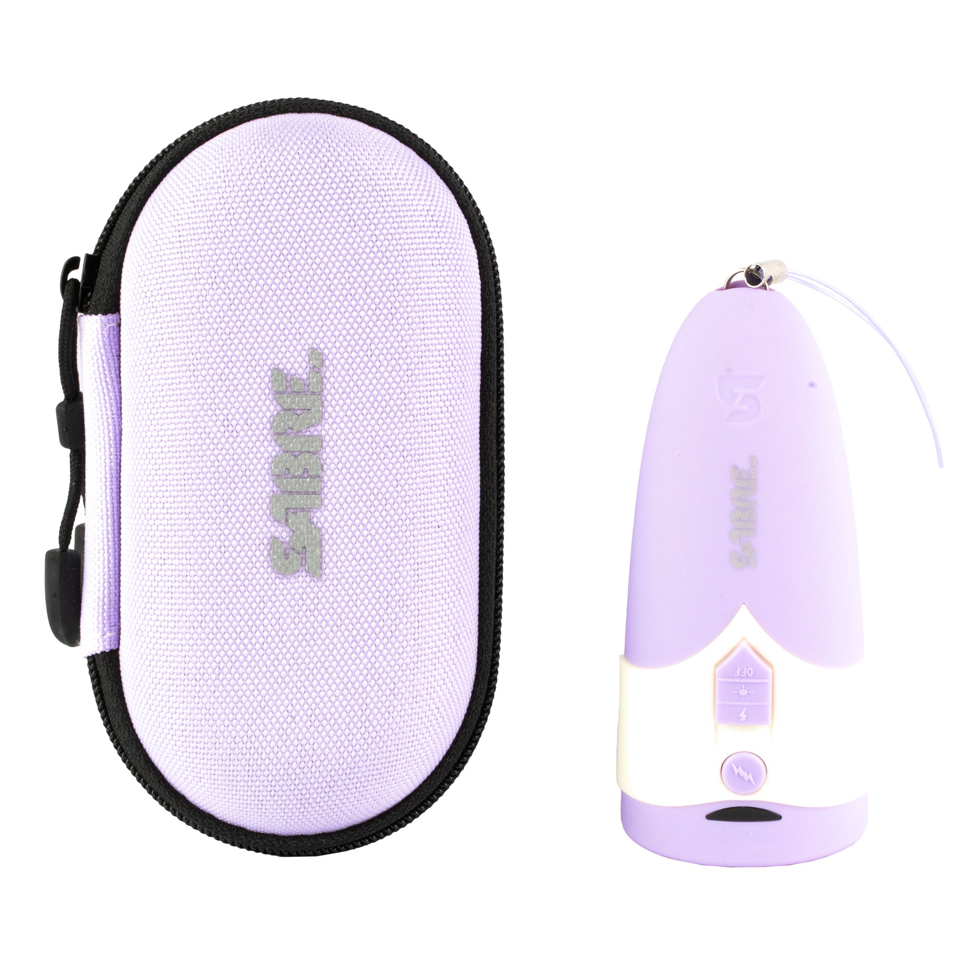 Sabre Mini Stun Gun with Personal Alarm and Flashlight - Compact 3-in-1 Safety Device in White