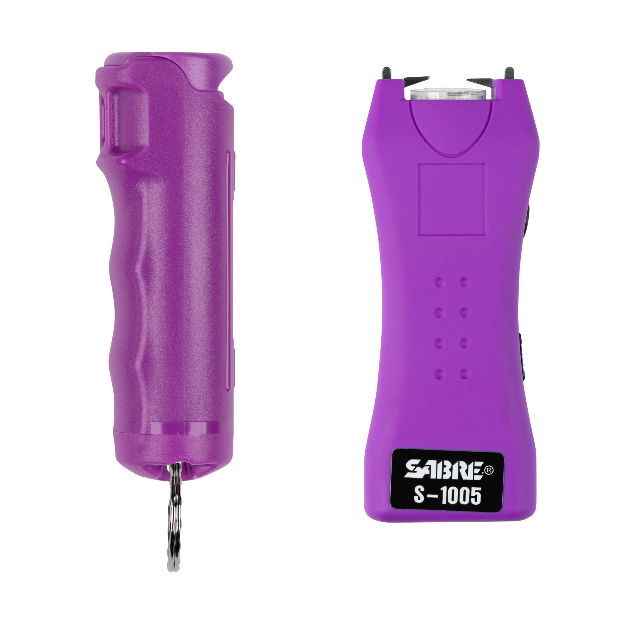 Sabre S-1005-PR Stun Gun with Pepper Spray - 0.54oz Aerosol Can, Purple
