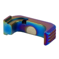 Shield Arms Premium S15 Steel Magazine Catch for Glock 43X/48 – Right-Handed Rainbow Finish