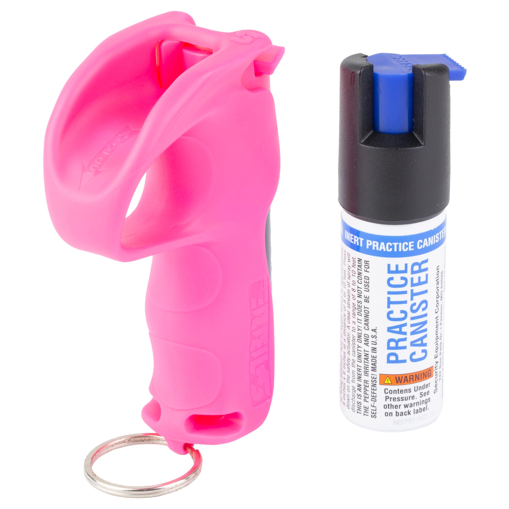 Sabre Quick Grip Pink Pepper Spray with Ergonomic Design and Keychain Attachment