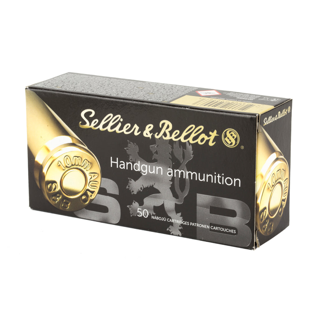 Sellier & Bellot 10mm 180 Grain Hollow Point Pistol Ammunition - 50 Rounds per Box