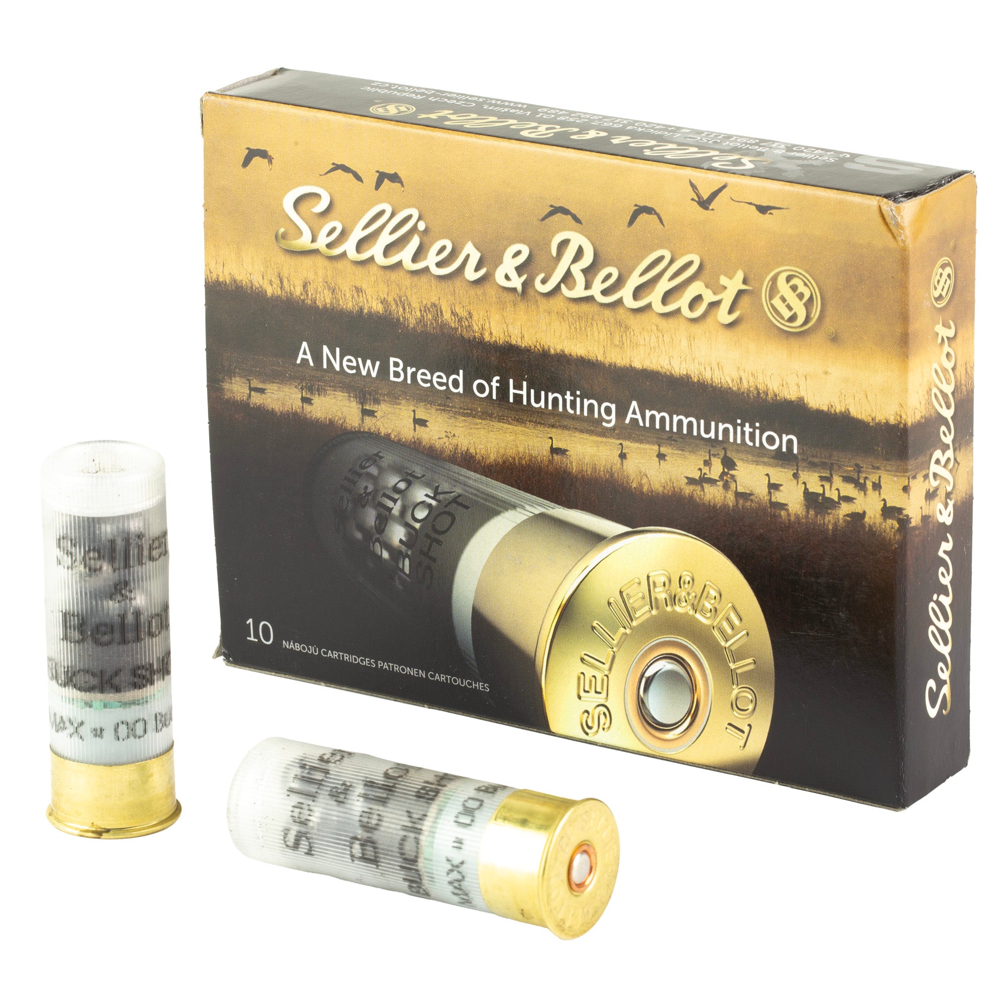 Sellier & Bellot 12 Gauge 00 Buckshot Shotshells - 10 Rounds per Box, 250 per Case