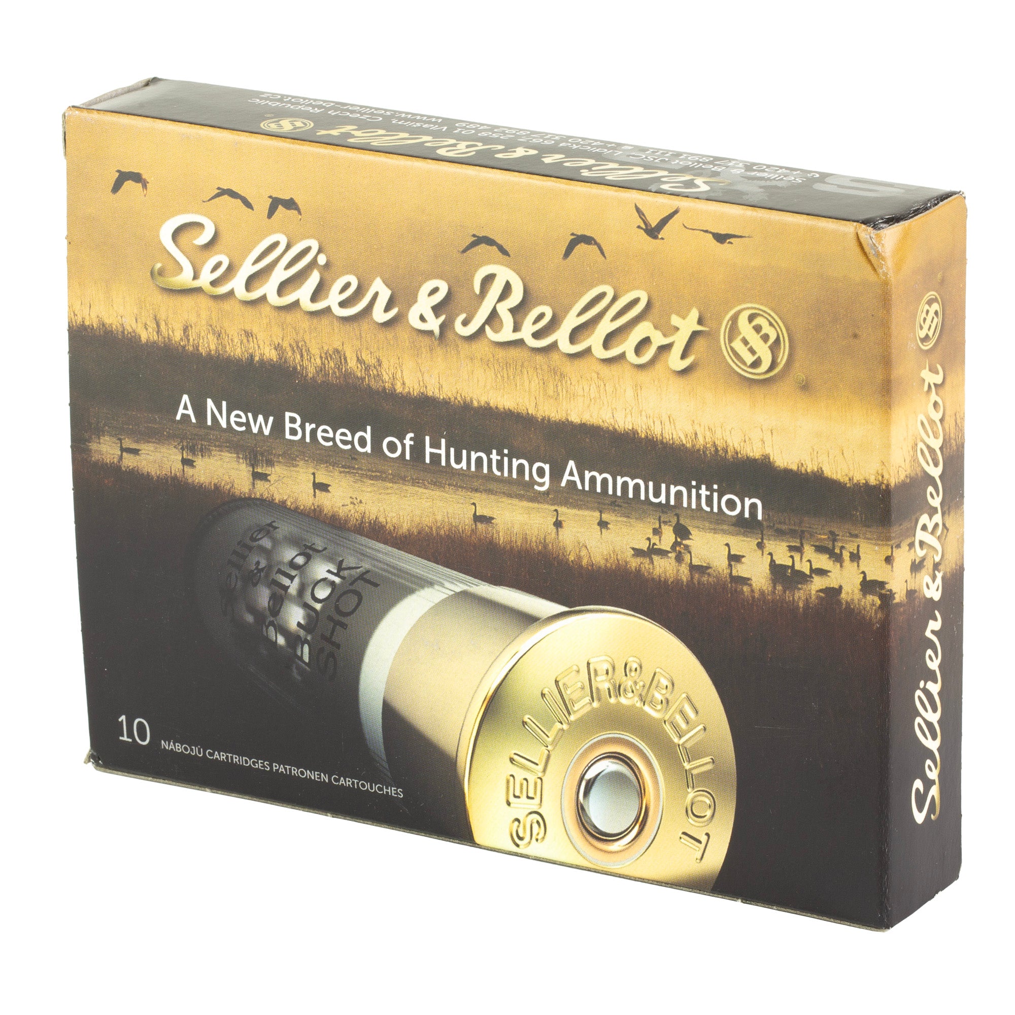 Sellier & Bellot 12 Gauge 00 Buckshot Shotshells - 10 Rounds per Box, 250 per Case