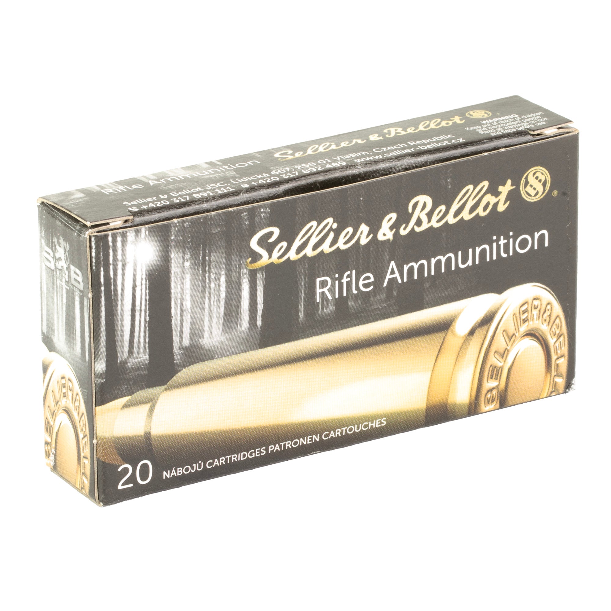 Sellier & Bellot .22 Hornet 45-Grain Soft Point Rifle Ammunition - 20 Rounds Per Box