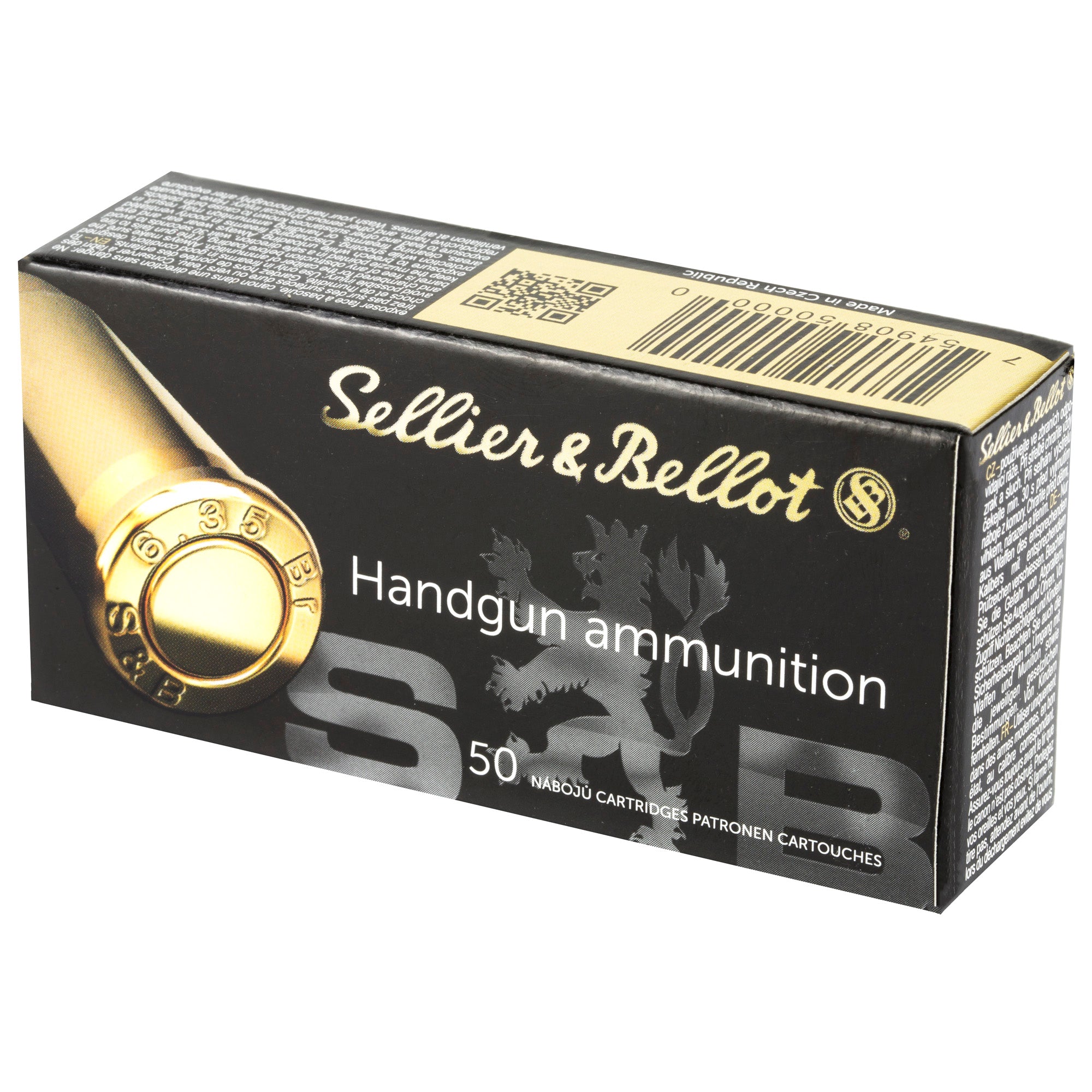 Sellier & Bellot S&B 25ACP 50-Grain Full Metal Jacket Pistol Ammunition, 50 Rounds per Box