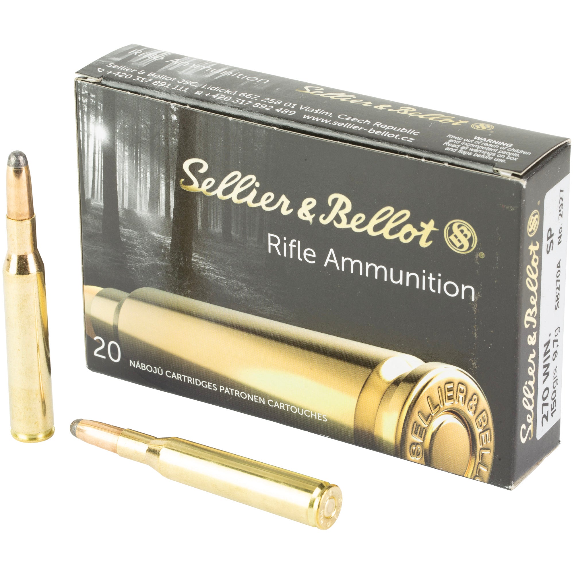 Sellier & Bellot 270 Winchester 150-Grain Soft Point Rifle Ammunition - 20 Rounds Per Box