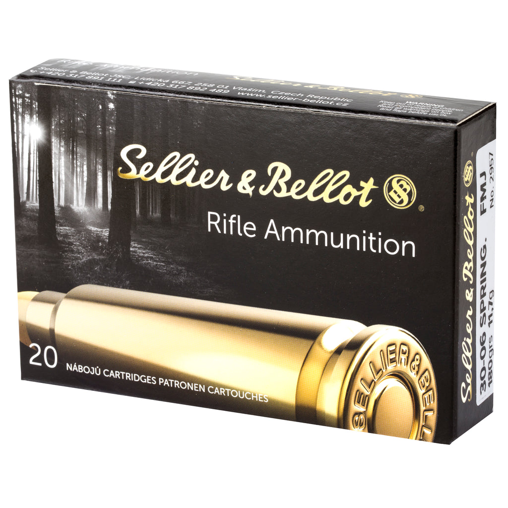 Sellier & Bellot 30-06 Springfield 180-Grain Full Metal Jacket Rifle Ammunition (20/400)