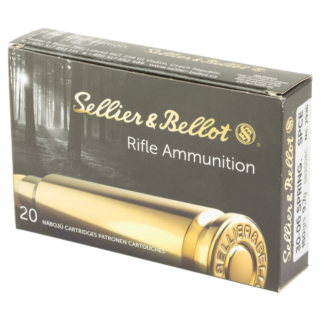 Sellier & Bellot S&B 30-06 Springfield 150 Grain Soft Point Cutting Edge Rifle Ammunition (20/400)