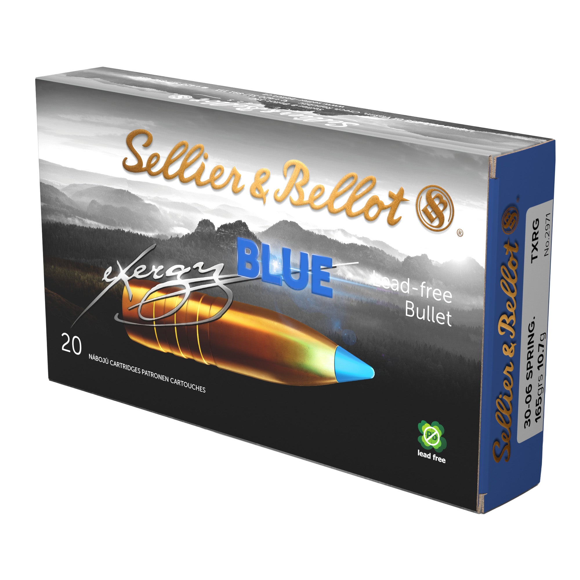 Sellier & Bellot Exergy Blue 30-06 Springfield 180-Grain Boat Tail Rifle Bullets (20 per Box)