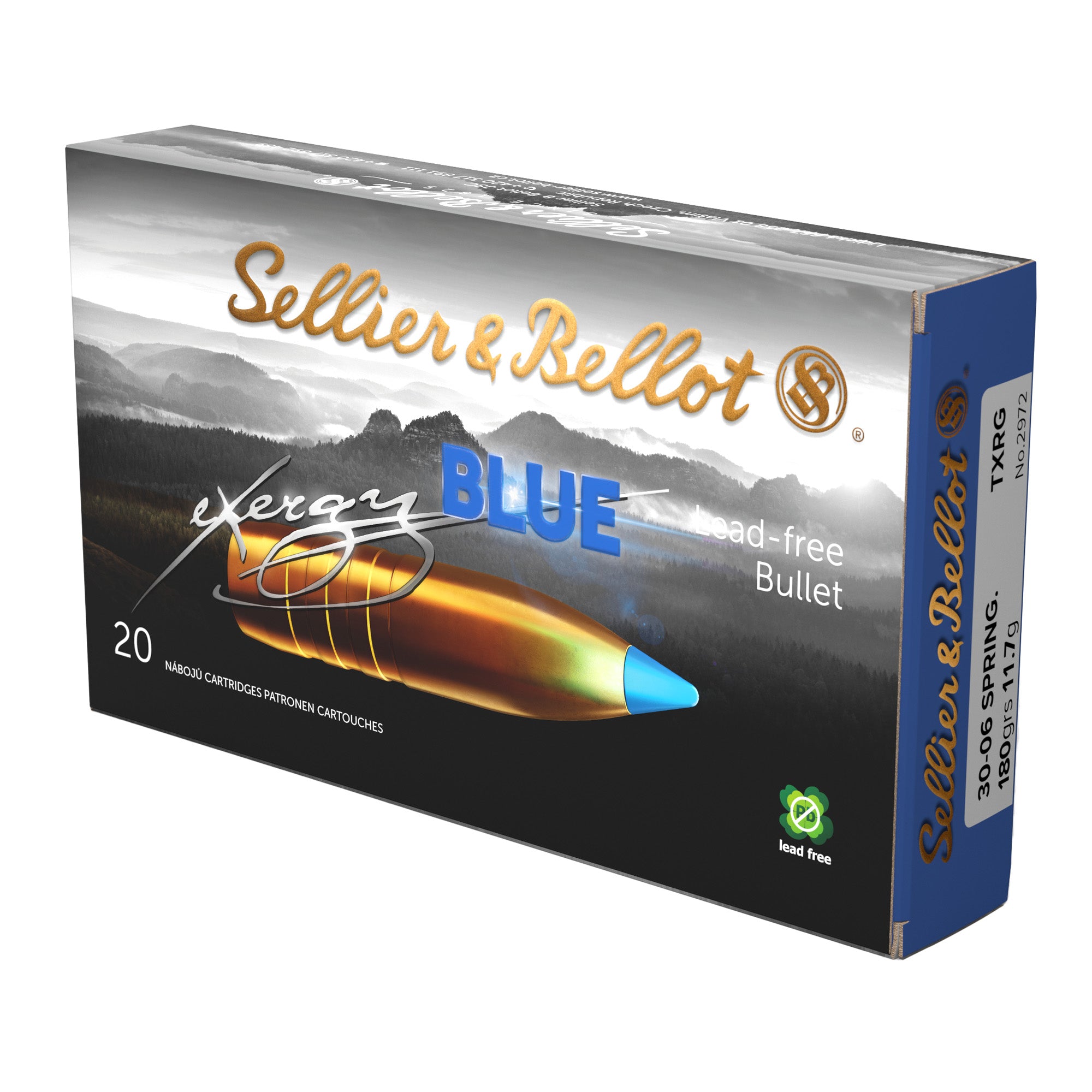 Sellier & Bellot Exergy Blue 30-06 Springfield 180 Grain Boat Tail Rifle Bullets (20/Box, 240/Case)