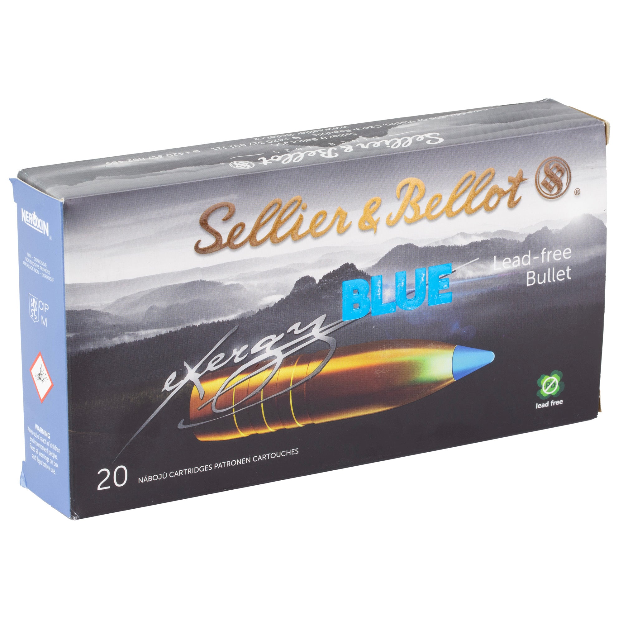 Sellier & Bellot S&B Exergy Blue 30-06 Springfield 180-Grain Boat Tail Rifle Ammo (20 Rounds Per Box)