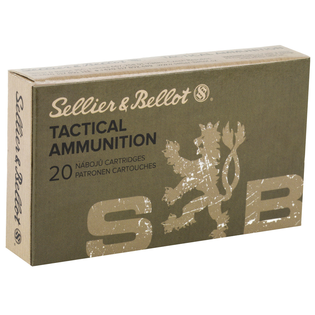 Sellier & Bellot 300 Blackout 124 Grain FMJ Rifle Ammunition - 20 Rounds per Box