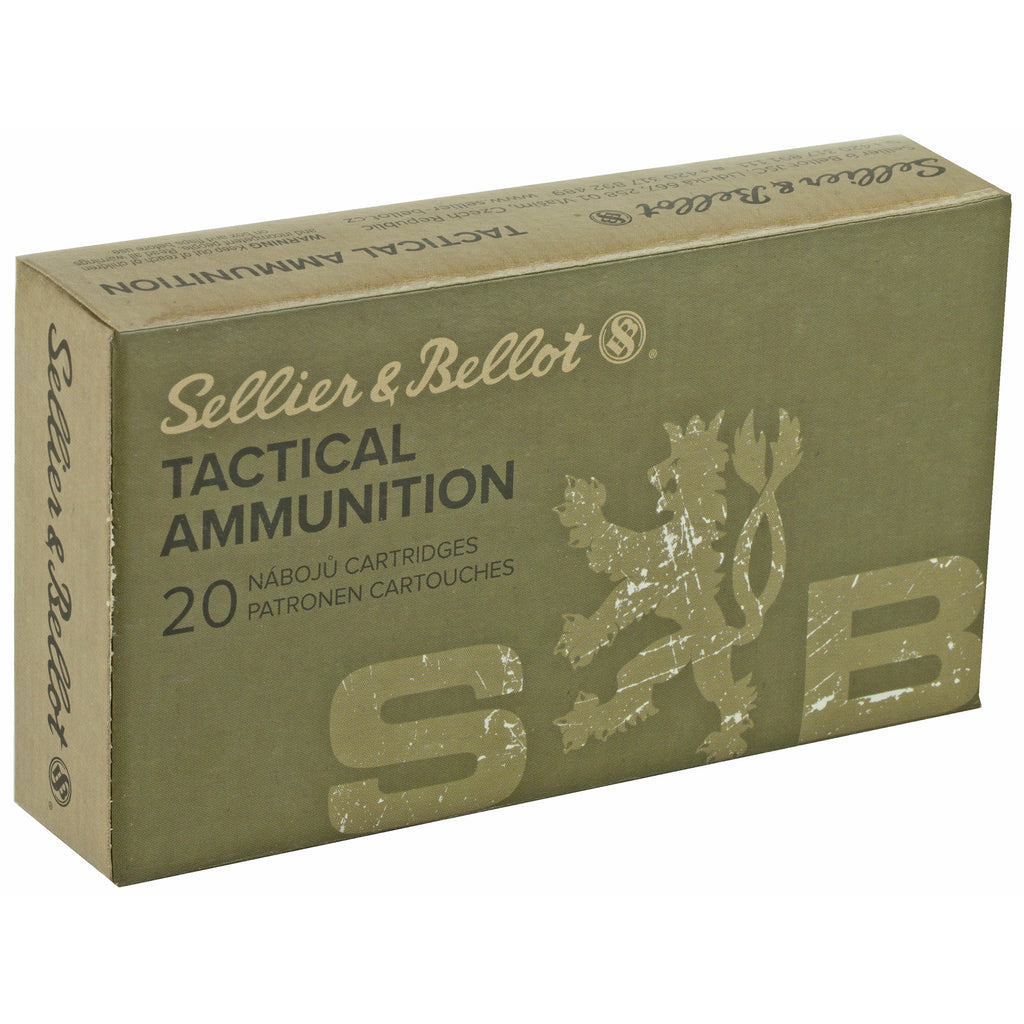 Sellier & Bellot 308 Winchester 147 Grain FMJ Rifle Ammunition - 20 Round Box