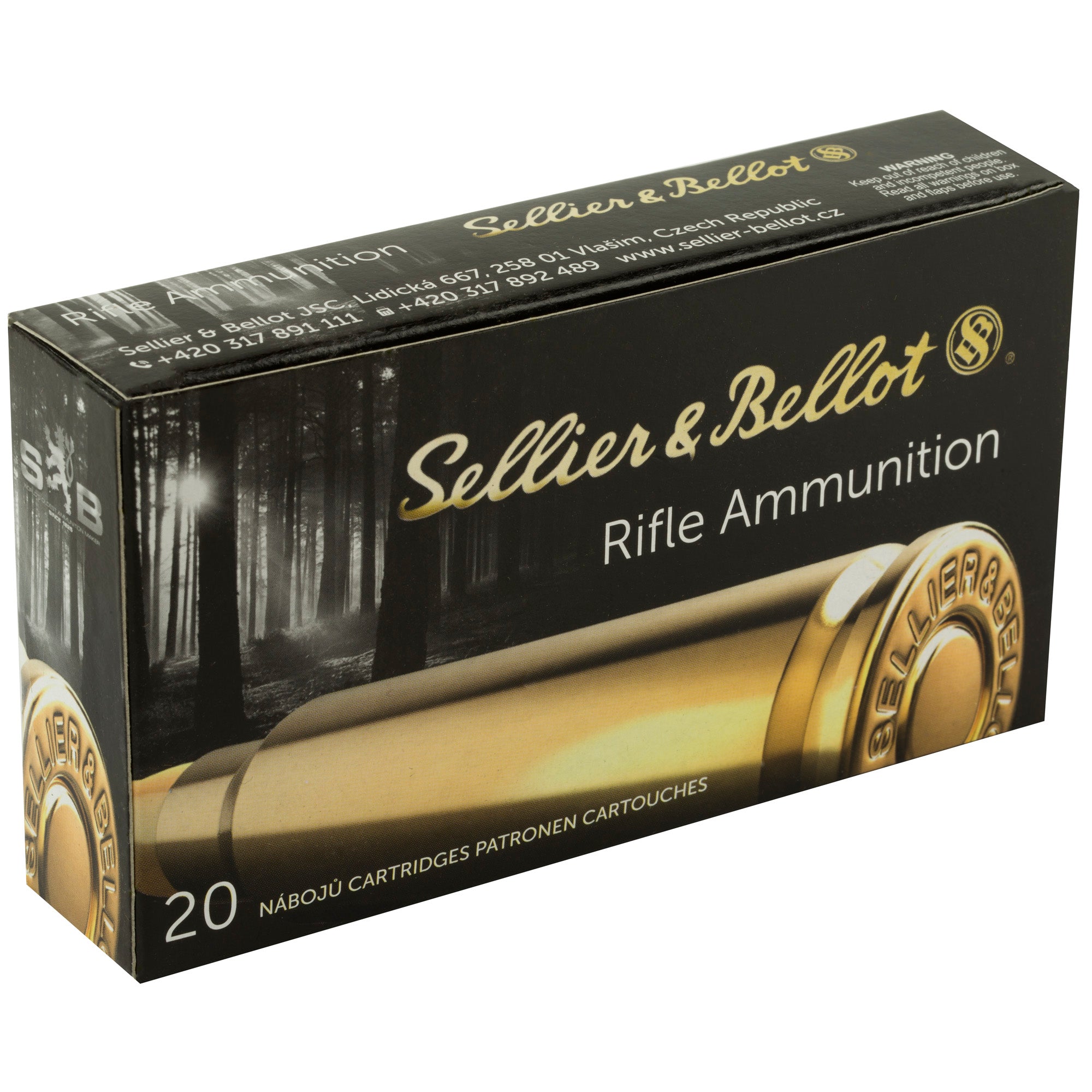 Sellier & Bellot 308 Winchester 180 Grain Soft Point Rifle Ammunition – 20 Rounds per Box