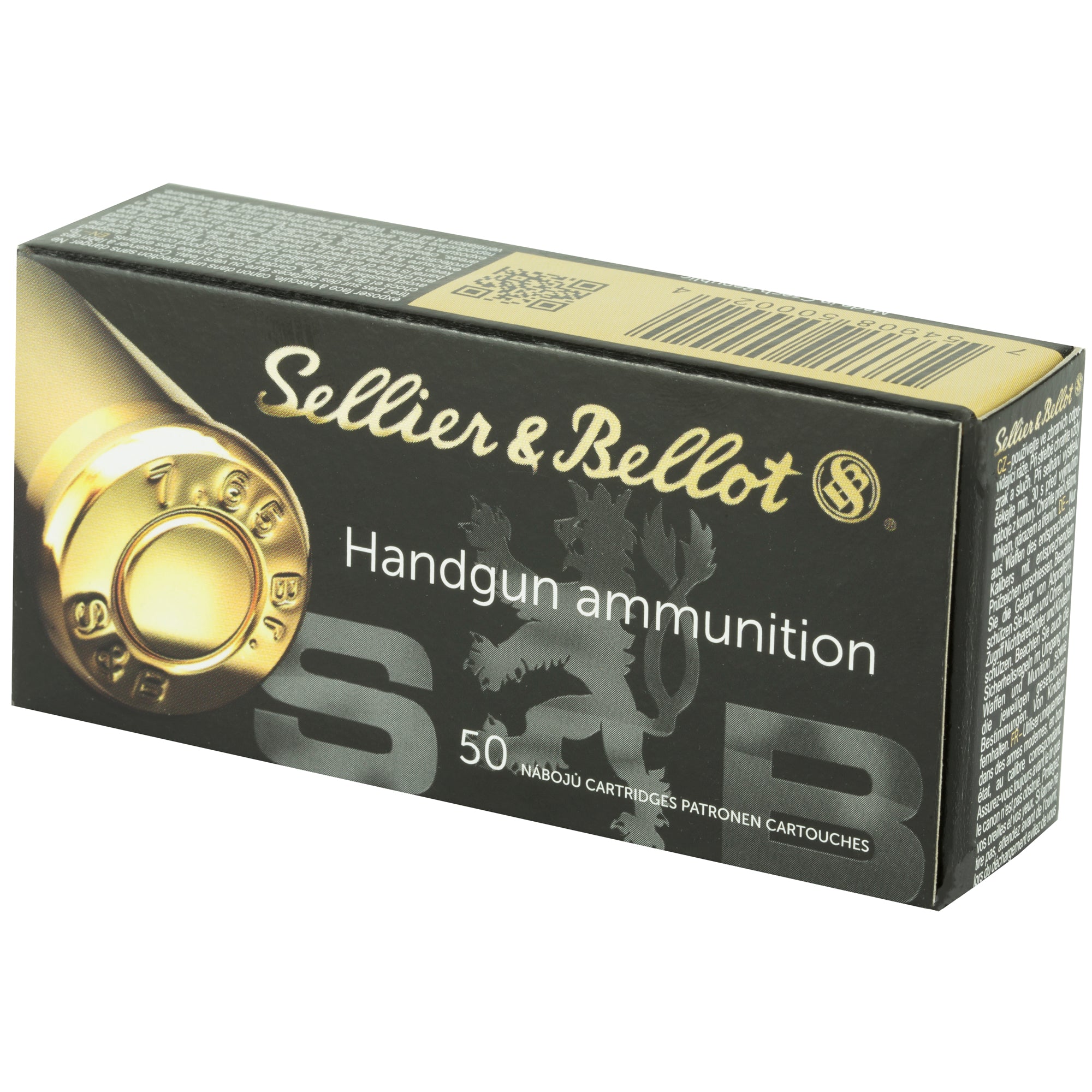 Sellier & Bellot S&B 32 ACP 73-Grain Full Metal Jacket Ammunition, 50-Round Box