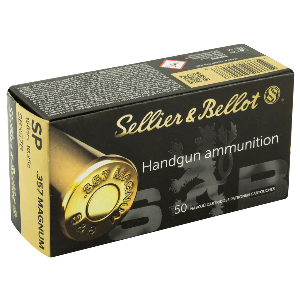 Sellier & Bellot 357 Magnum 158-Grain Soft Point Ammunition - 50 Rounds per Box