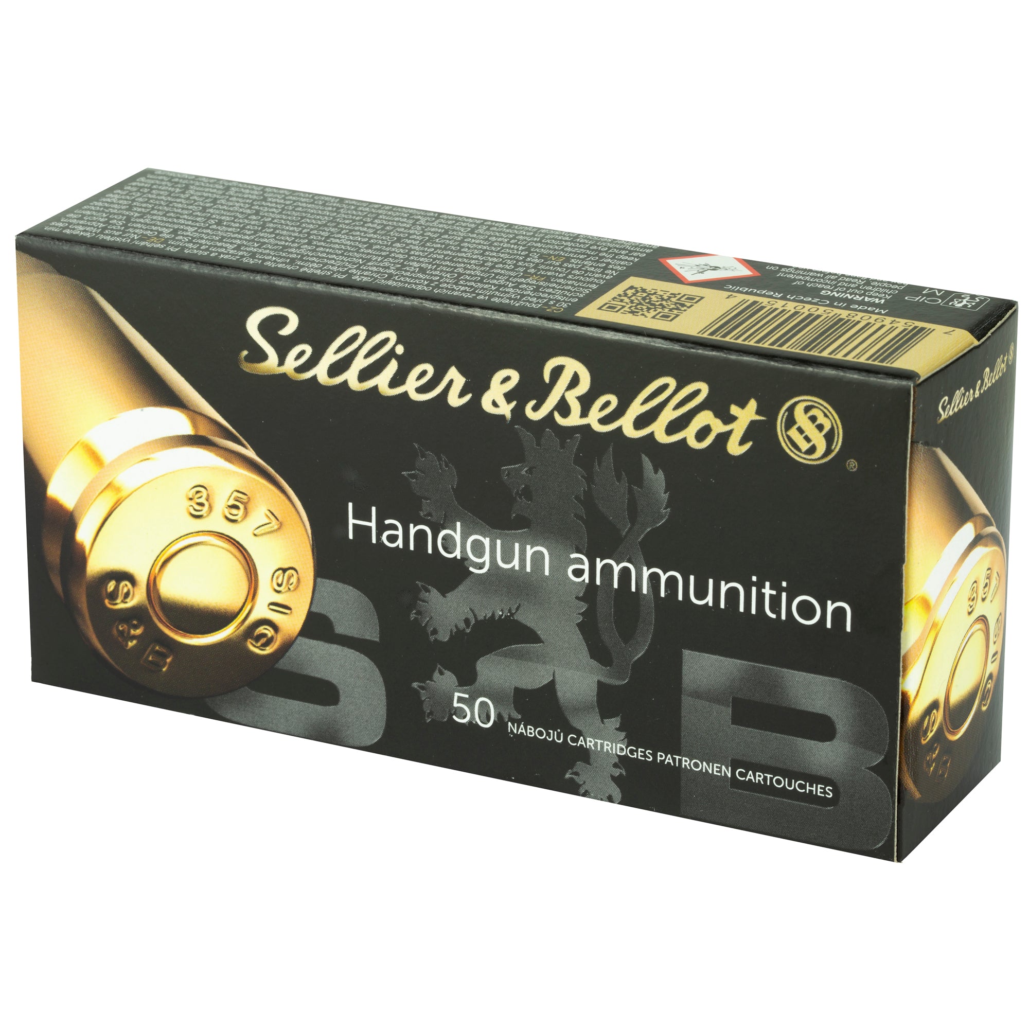 Sellier & Bellot 357 Sig 140 Grain FMJ Pistol Ammunition - 50 Rounds per Box