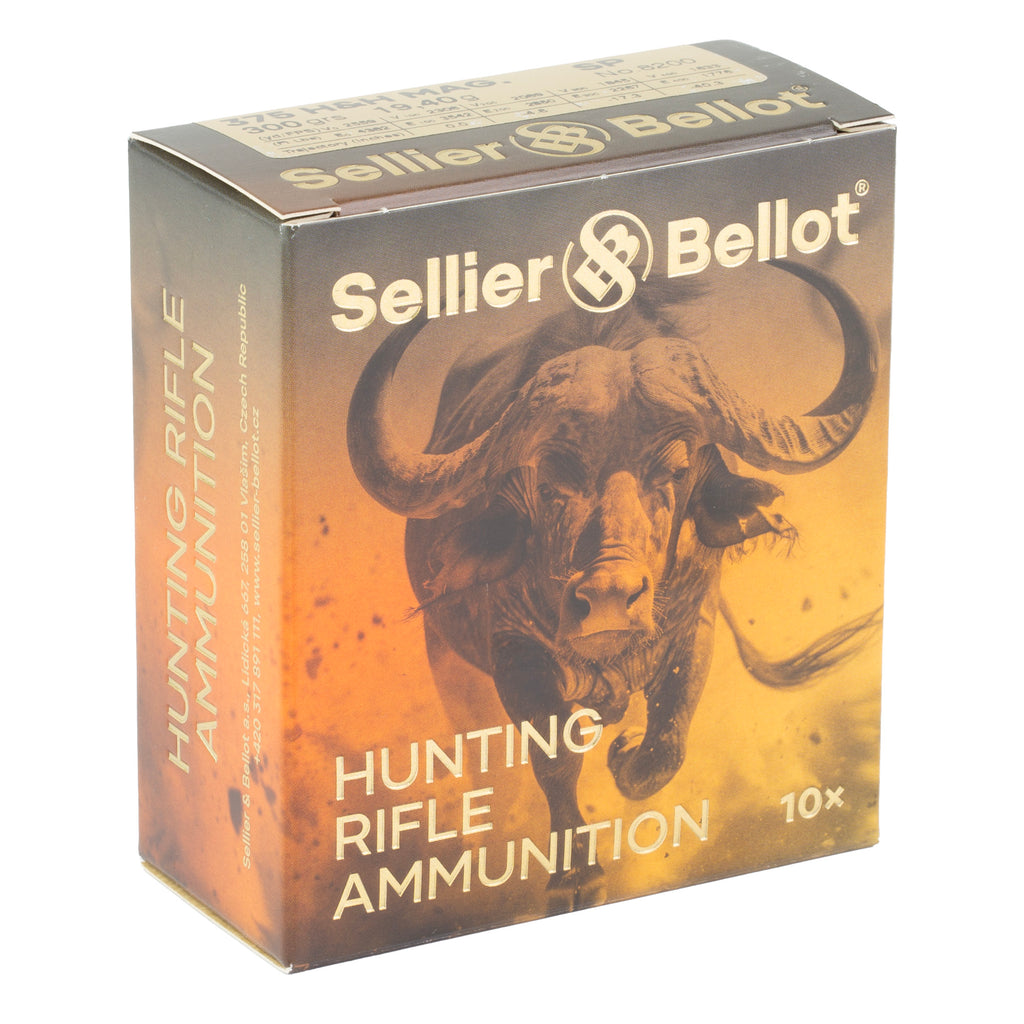 Sellier & Bellot 375 H&H Magnum Soft Point Ammunition - 300 Grain, 10 Rounds per Box
