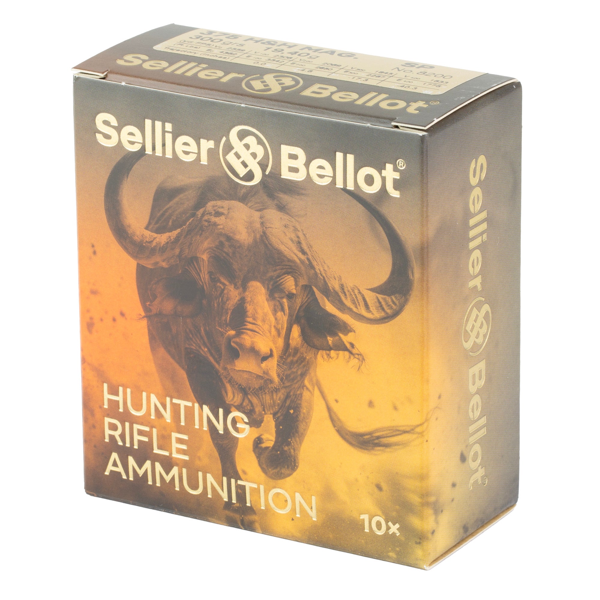 Sellier & Bellot 375 H&H Magnum Soft Point Ammunition - 300 Grain, 10 Rounds per Box