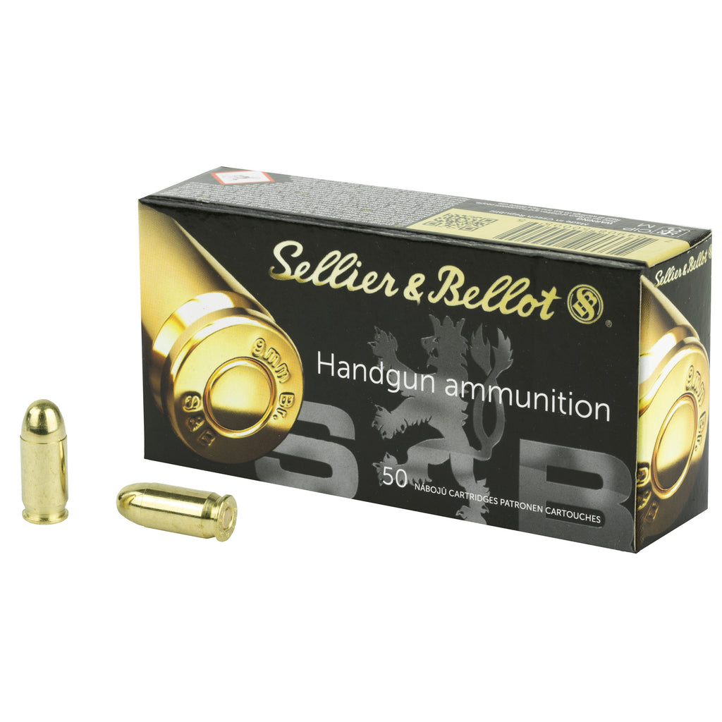 Sellier & Bellot S&B 380ACP 92-Grain Full Metal Jacket Pistol Ammunition (50 Rounds per Box)