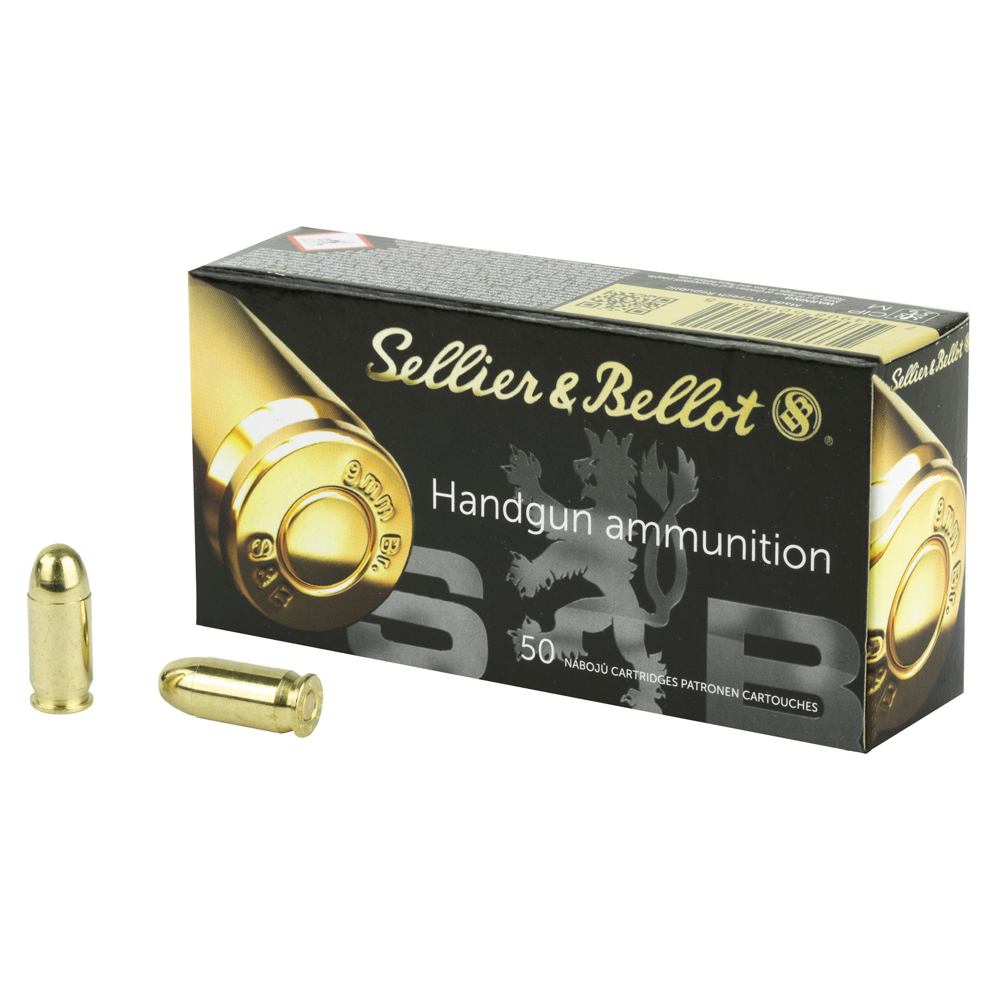 Sellier & Bellot S&B 380ACP 92-Grain Full Metal Jacket Pistol Ammunition (50 Rounds per Box)