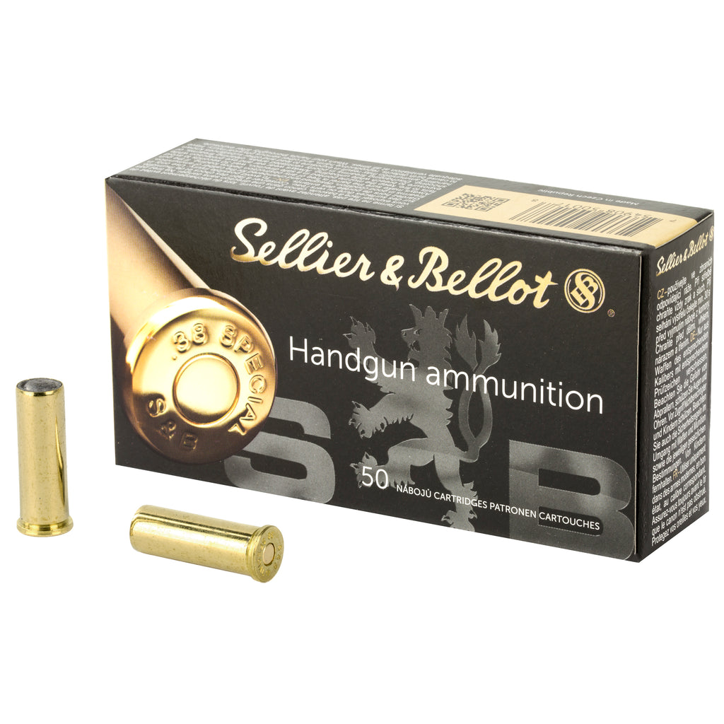 Sellier & Bellot 38 Special Lead Wadcutter Pistol Ammunition - 148 Grain, Box of 50