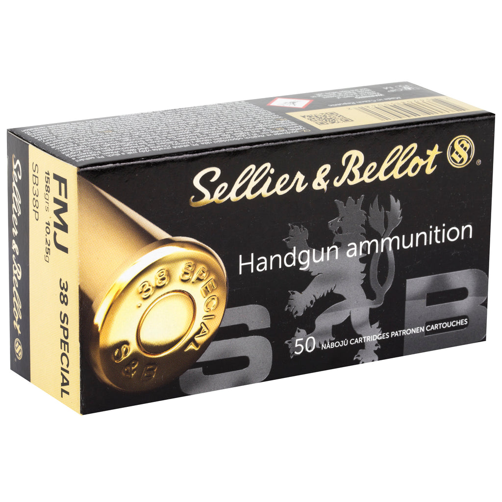 Sellier & Bellot 38 Special 158-Grain Full Metal Jacket Pistol Ammunition (50/Box, 1000/Case)