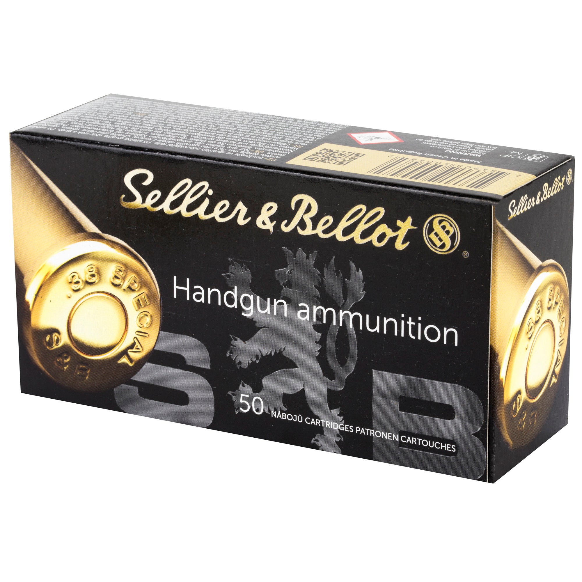Sellier & Bellot 38 Special 158-Grain Full Metal Jacket Pistol Ammunition (50/Box, 1000/Case)