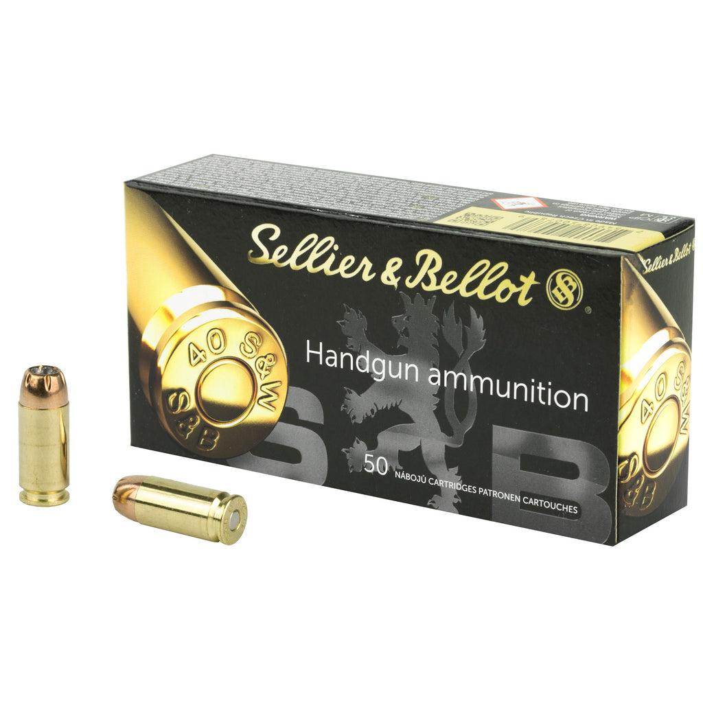 Sellier & Bellot 40 S&W 180-Grain Hollow Point Pistol Ammunition (50 Rounds per Box)