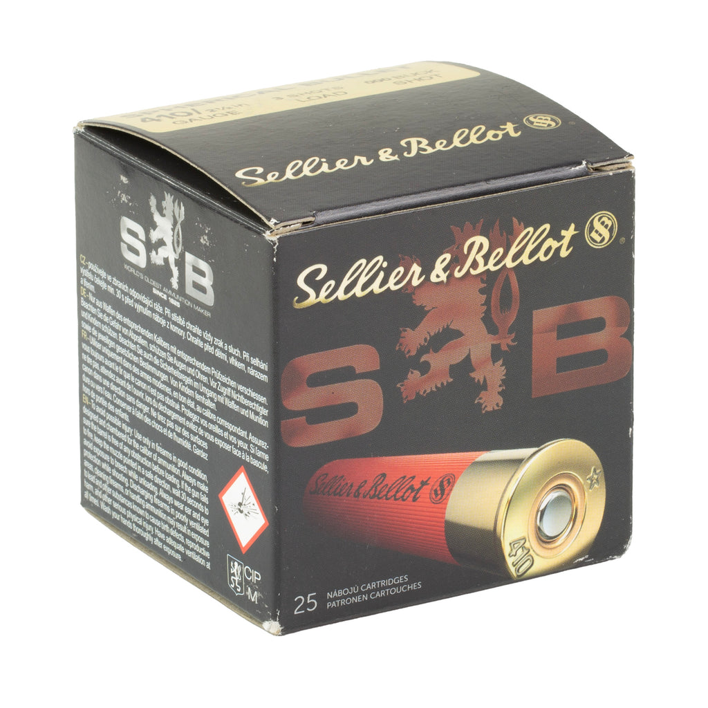 Sellier & Bellot S&B 410 Bore 2.5 Buckshot Shotshells, 000 Buck, 25 Rounds per Box