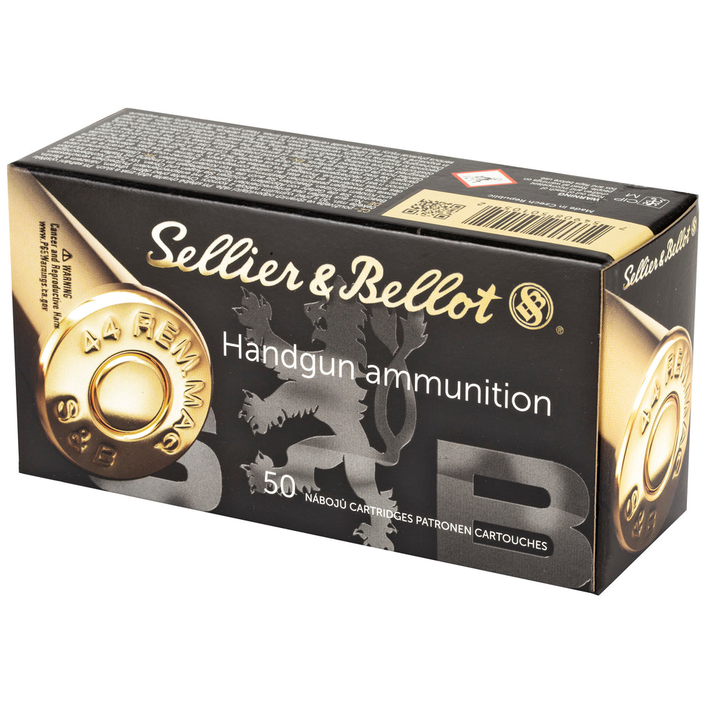 Sellier & Bellot S&B 44 Remington Magnum 240 Grain Semi-Jacketed Hollow Point Ammo, 50 Rounds per Box