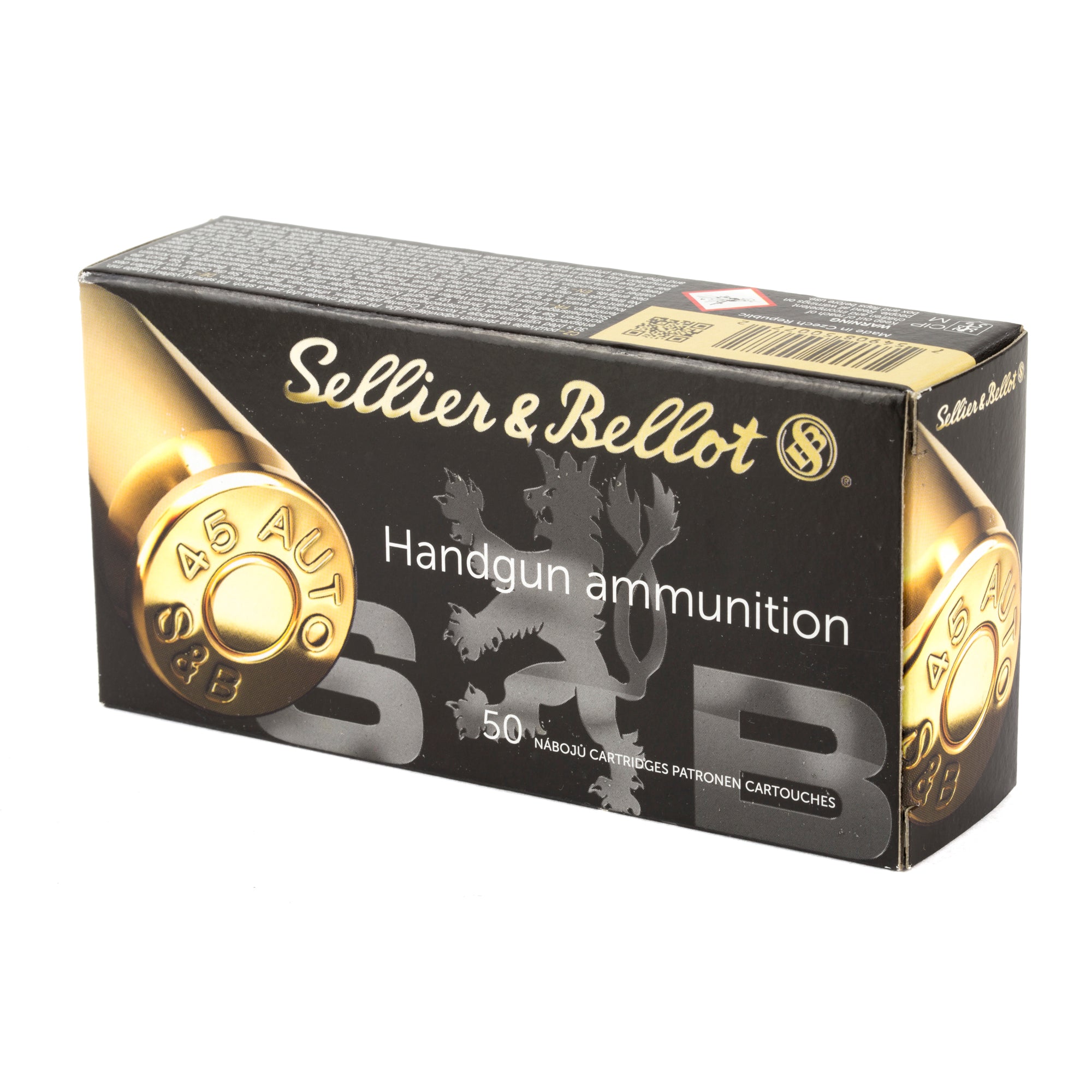 Sellier & Bellot 45 ACP 230 Grain Jacketed Hollow Point Ammunition – 50 Rounds per Box