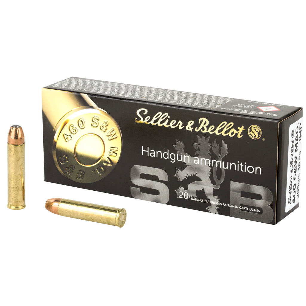 Sellier & Bellot 460 S&W Hollow Point Ammunition, 255 Grain, 20 Rounds per Box